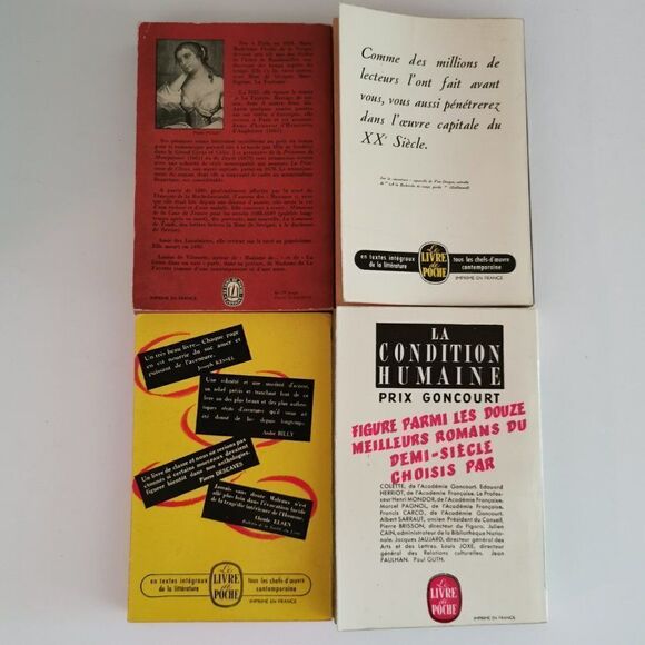 Set of 4 Vintage French Pocket Books Classic Lit Livre de Poche Proust Malraux - Picture 6 of 6